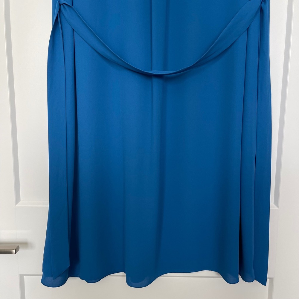 ATM Anthony Thomas Melillo Crepe Georgette Dress Cobalt Blue Small Relaxed Chic - Picture 12 of 14
